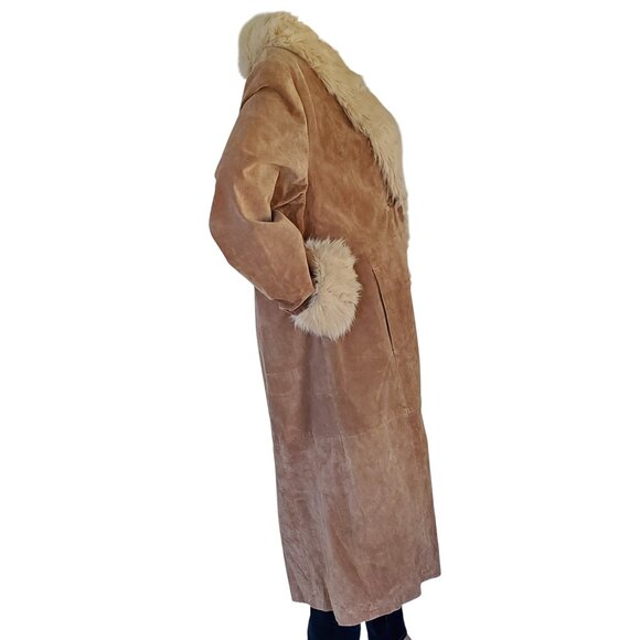 VTG 90s WILSON'S LEATHER COAT Women's XL Maxima Y2K Penny Lane Faux Fur Lined - Picture 6 of 14